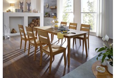 Tischgruppe Massivholz Dahlia Essgruppe massiv Holz...