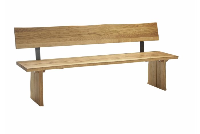 Essgruppe Massivholz Dalida Tischgruppe Holz massiv mit 3 Sthlen und Sitzbank Wildeiche 12021