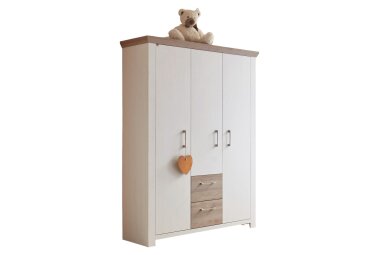 Kleiderschrank  Ebony 135 x 50 x 191 Kinderzimmerschrank...