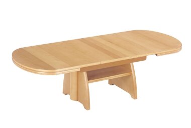 Funktionstisch Calogera höhenverstellbar und ausziehbar 90(130,5) x 65 x 56-75 Couchtisch massiv Buche 16028