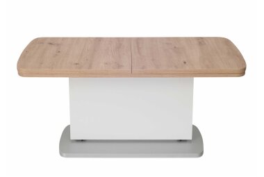 Funktionstisch ausziehbar Catha 110(145+180) x 63 x 53-72 Wohnzimmertisch Wildeiche/Weiß 16170