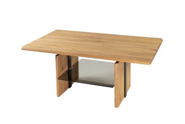 Couchtisch eckig Cathi 110x65x50 Wohnzimmertisch Massivholz Wildeiche geölt 16178