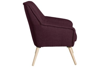 Sessel Kachka Bezug Flachgewebe Buche natur / burgund 21036