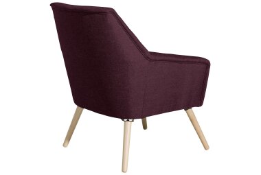 Sessel Kachka Bezug Flachgewebe Buche natur / burgund 21036