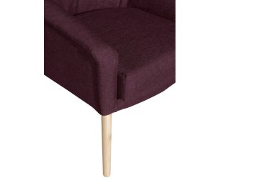 Sessel Kachka Bezug Flachgewebe Buche natur / burgund 21036