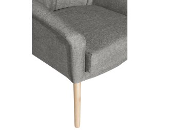 Sessel Kachka Bezug Flachgewebe Buche natur / hellgrau 21039