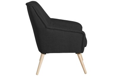 Sessel Kachka Bezug Flachgewebe Buche natur / schwarz 21043