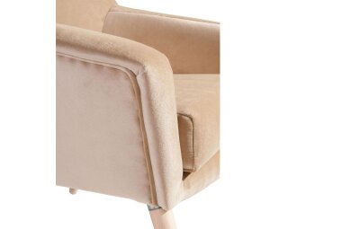 Sessel Kachka Bezug Samtvelour Buche natur / sand 21045