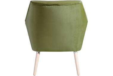 Sessel Kachka Bezug Samtvelour Buche natur / olive 21047