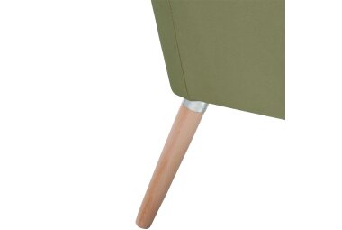 Sessel Kachka Bezug Samtvelour Buche natur / olive 21047