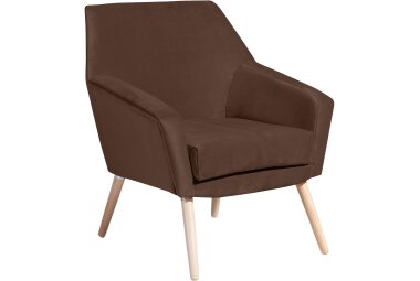 Sessel Kachka Bezug Samtvelour Buche natur / braun 21049