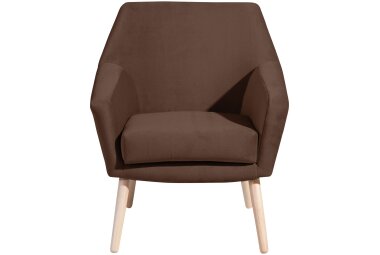 Sessel Kachka Bezug Samtvelour Buche natur / braun 21049