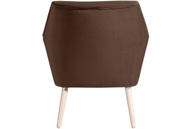 Sessel Kachka Bezug Samtvelour Buche natur / braun 21049