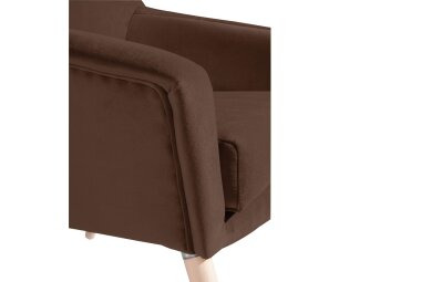 Sessel Kachka Bezug Samtvelour Buche natur / braun 21049