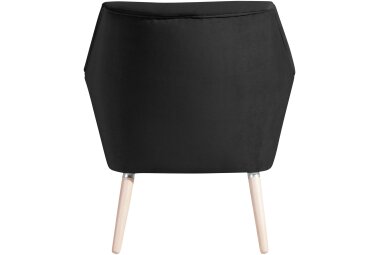 Sessel Kachka Bezug Samtvelour Buche natur / schwarz 21051