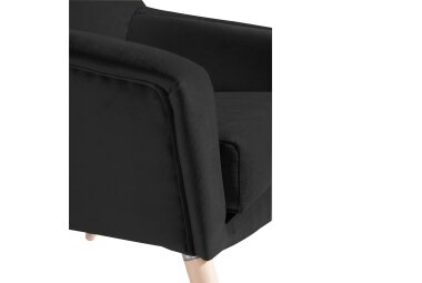 Sessel Kachka Bezug Samtvelour Buche natur / schwarz 21051
