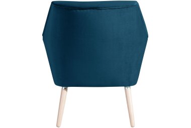 Sessel Kachka Bezug Samtvelour Buche natur / petrol 21052