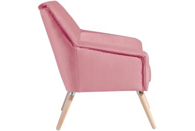 Sessel Kachka Bezug Samtvelour Buche natur / rosé 21053