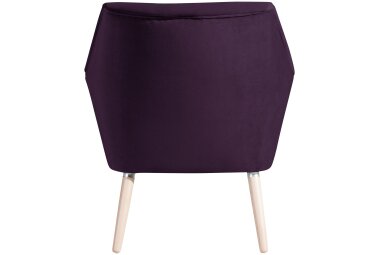 Sessel Kachka Bezug Samtvelour Buche natur / purple 21054