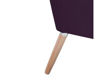 Sessel Kachka Bezug Samtvelour Buche natur / purple 21054