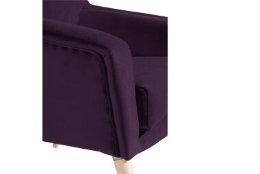 Sessel Kachka Bezug Samtvelour Buche natur / purple 21054