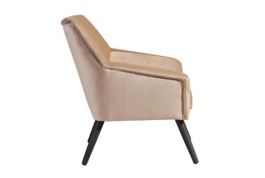 Sessel Kachka Bezug Samtvelour Buche schwarz / sand 21058