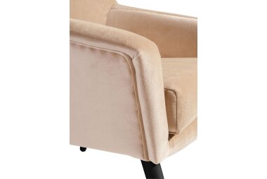 Sessel Kachka Bezug Samtvelour Buche schwarz / sand 21058
