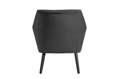 Sessel Kachka Bezug Samtvelour Buche schwarz / anthrazit 21063