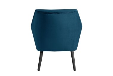 Sessel Kachka Bezug Samtvelour Buche schwarz / petrol 21065