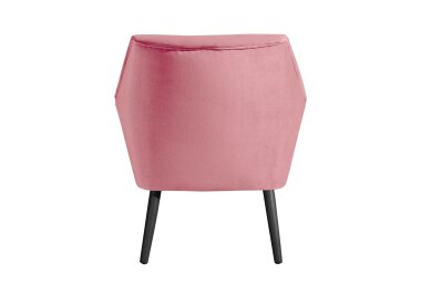 Sessel Kachka Bezug Samtvelour Buche schwarz / rosé 21066