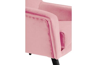 Sessel Kachka Bezug Samtvelour Buche schwarz / rosé 21066