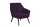 Sessel Kachka Bezug Samtvelour Buche schwarz / purple 21067