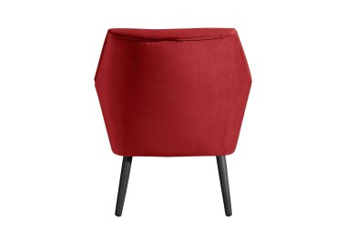 Sessel Kachka Bezug Samtvelour Buche schwarz / ziegel 21068