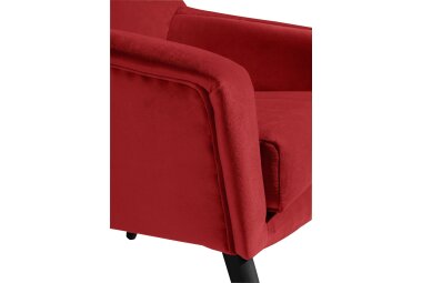 Sessel Kachka Bezug Samtvelour Buche schwarz / ziegel 21068