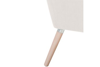 Sessel Kachka Bezug Veloursstoff Buche natur / creme 21073