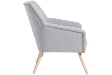 Sessel Kachka Bezug Veloursstoff Buche natur / silber 21075