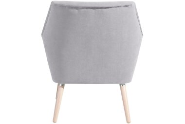 Sessel Kachka Bezug Veloursstoff Buche natur / silber 21075