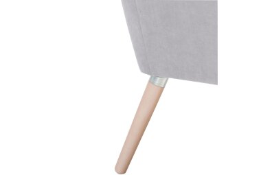 Sessel Kachka Bezug Veloursstoff Buche natur / silber 21075