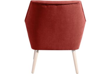 Sessel Kachka Bezug Veloursstoff Buche natur / terracotta 21079