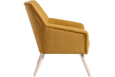 Sessel Kachka Bezug Veloursstoff Buche natur / mais 21080