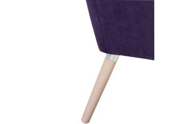 Sessel Kachka Bezug Veloursstoff Buche natur / violett 21081
