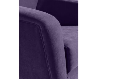 Sessel Kachka Bezug Veloursstoff Buche natur / violett 21081