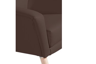 Sessel Kachka Bezug Kunstleder Buche natur / braun 21082