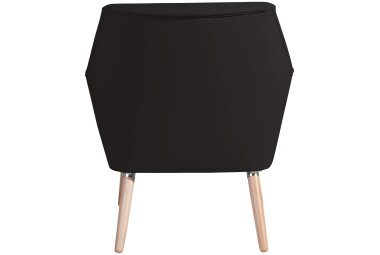 Sessel Kachka Bezug Kunstleder Buche natur / schwarz 21086