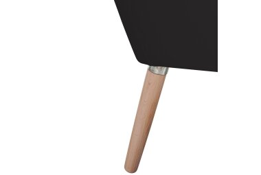 Sessel Kachka Bezug Kunstleder Buche natur / schwarz 21086