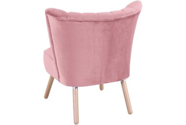 Sessel Kadisha Bezug Samtvelours Buche natur / rosé 21107