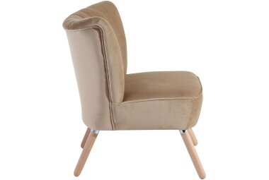 Sessel Kadisha Bezug Samtvelours Buche natur / sand 21108