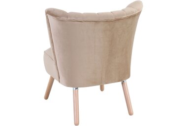 Sessel Kadisha Bezug Samtvelours Buche natur / sand 21108