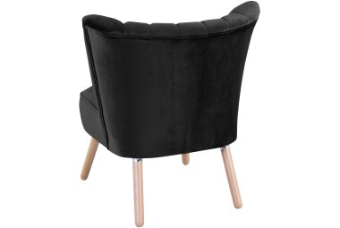 Sessel Kadisha Bezug Samtvelours Buche natur / schwarz 21112