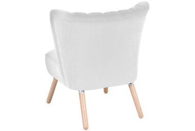 Sessel Kadisha Bezug Velourstoff Buche natur / creme 21137